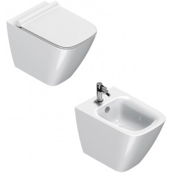 Sanitari Catalano Green Vaso senza brida New Flush art. 1VP55RGR00 + Bidet art. BI55GR00