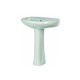 Lavabo Lucy con colonna in ceramica 50x50 cm bianco tre fori