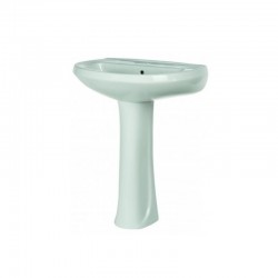 Lavabo Lucy con colonna in ceramica 58x50 cm bianco tre fori