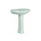 Lavabo Lucy con colonna in ceramica 58x50 cm bianco tre fori