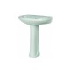 Lavabo Lucy con colonna in ceramica 64x50 cm bianco tre fori