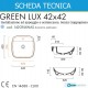 Green lux 42x42 catalano lavabo installazione ad appoggio o semincasso Azzurro Satinato senza troppopieno