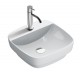 Green lux 42x42 catalano lavabo installazione ad appoggio o semincasso bianco lucido senza troppopieno