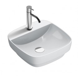 Green lux 42x42 catalano lavabo installazione ad appoggio o semincasso bianco lucido senza troppopieno