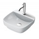 Green lux 42x42 catalano lavabo installazione ad appoggio o semincasso bianco lucido senza troppopieno