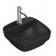 Green lux 42x42 catalano lavabo installazione ad appoggio o semincasso nero satinato senza troppopieno