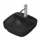 Green lux 42x42 catalano lavabo installazione ad appoggio o semincasso nero satinato senza troppopieno