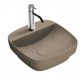 Green lux 42x42 catalano lavabo installazione ad appoggio o semincasso marrone satinato senza troppopieno