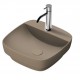 Green lux 42x42 catalano lavabo installazione ad appoggio o semincasso marrone satinato senza troppopieno