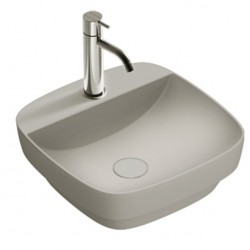 Green lux 42x42 catalano lavabo installazione ad appoggio o semincasso cemento satinato senza troppopieno