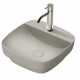 Green lux 42x42 catalano lavabo installazione ad appoggio o semincasso cemento satinato senza troppopieno