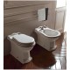 Vaso Kerasan Retrò filomuro con Scarico Traslato + Bidet in ceramica Bianco lucido