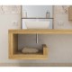 Top Bagno Larghezza 80 x Profondità 60 cm in abete per lavabi d'appoggio