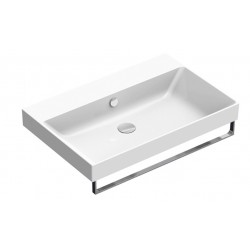 New Zero 75x50 catalano lavabo installazione sospesa, appoggio, semincasso o su mobile bianco lucido con troppopieno