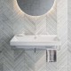 New Zero 75x50 catalano lavabo installazione sospesa, appoggio, semincasso o su mobile bianco lucido con troppopieno