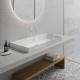 New Zero 75x50 catalano lavabo installazione sospesa, appoggio, semincasso o su mobile bianco lucido con troppopieno