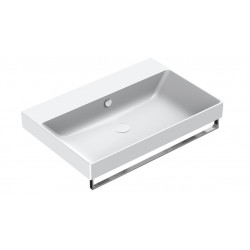 New Zero 75x50 catalano lavabo installazione sospesa, appoggio, semincasso o su mobile bianco satinato con troppopieno