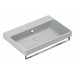 New Zero 75x50 catalano lavabo installazione sospesa, appoggio, semincasso o su mobile cemento satinato con troppopieno