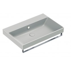 New Zero 75x50 catalano lavabo installazione sospesa, appoggio, semincasso o su mobile cemento satinato con troppopieno