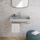 New Zero 75x50 catalano lavabo installazione sospesa, appoggio, semincasso o su mobile cemento satinato con troppopieno