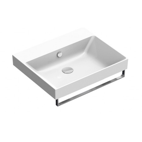 New Zero 60x50 catalano lavabo installazione sospesa, appoggio, semincasso o su mobile bianco lucido con troppopieno