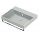 New Zero 60x50 catalano lavabo installazione sospesa, appoggio, semincasso o su mobile cemento satinato con troppopieno