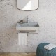 New Zero 60x50 catalano lavabo installazione sospesa, appoggio, semincasso o su mobile cemento satinato con troppopieno