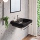 New Zero 60x50 catalano lavabo installazione sospesa, appoggio, semincasso o su mobile nero satinato con troppopieno