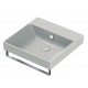 New Zero 50x50 catalano lavabo installazione sospesa, appoggio, semincasso o su mobile cemento satinato con troppopieno