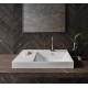 New Zero 75x50 catalano lavabo installazione sospesa, semincasso o su mobile bianco lucido con piano di appoggio a sinistra