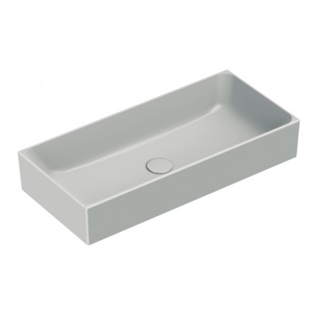 Collezione Verso 75x35 catalano lavabo installazione ad appoggio cemento satinato cod. 17535ZECS