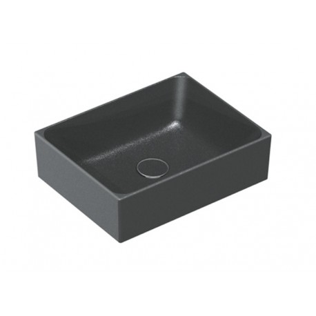 Collezione Verso 45x35 catalano lavabo installazione ad appoggio nero satinato cod. 14535ZENS