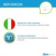 Box doccia a soffietto PVC semicircolare stondata apertura centrale