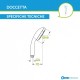 Doccetta Sun 1 getto in abs cromato per flessibile