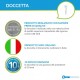 Doccetta Spoon 1 getto in abs cromato e bianco per flessibile