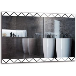 Specchio su Misura per Sala da Bagno Filo Lucido con disegno Sabbiato Retroilluminante Led 20W art. spe100