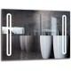 Specchio su Misura per Sala da Bagno Filo Lucido con disegno Sabbiato Retroilluminante Led 20W art. spe202