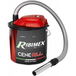 RIBIMEX PRCEN001, Cenerill Aspiracenere elettrico 1000 W, 18 L filtro intercambiabile con leva di riarmo