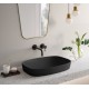 Green lux 65x40 catalano lavabo installazione semincasso nero satinato senza troppopieno cod. 165AGRLXNS