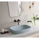 Green lux 65x40 catalano lavabo installazione ad appoggio, semincasso, su mobile azzurro satinato senza troppopieno 165AGRLXAS