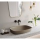 Green lux 65x40 catalano lavabo installazione ad appoggio, semincasso, su mobile marrone satinato senza troppopieno 165AGRLXMS