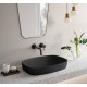 Green lux 60x38 catalano lavabo installazione ad appoggio, semincasso, su mobile nero satinato senza troppopieno 160AGRLXNS