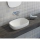 Green lux 50x38 catalano lavabo installazione ad appoggio, semincasso, su mobile bianco satinato senza troppopieno 150AGRLXBM