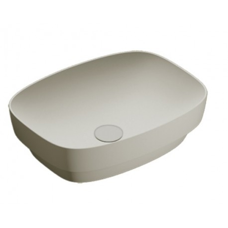 Green lux 50x38 catalano lavabo installazione ad appoggio, semincasso, su mobile cemento satinato senza troppopieno 150AGRLXCS