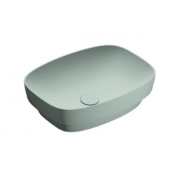 Green lux 50x38 catalano lavabo installazione ad appoggio, semincasso, su mobile verde satinato senza troppopieno 150AGRLXVS