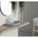 Green lux 50x38 catalano lavabo installazione ad appoggio, semincasso, su mobile azzurro satinato senza troppopieno 150AGRLXAS