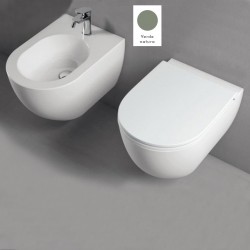 Vaso Sospeso Senza Brida + Bidet Comoda Azzurra Verde Natura