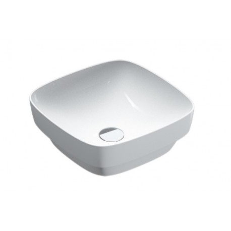 Green lux 40x40 catalano lavabo installazione ad appoggio, semincasso, su mobile bianco lucido senza troppopieno cod. 140AGRLX00