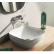 Green lux 40x40 catalano lavabo installazione ad appoggio, semincasso, su mobile bianco lucido senza troppopieno cod. 140AGRLX00