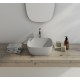 Green lux 40x40 catalano lavabo installazione ad appoggio, semincasso, su mobile cemento satinato senza troppopieno 140AGRLXCS